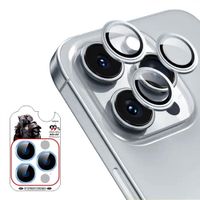 Protector de cámara para iPhone 15 Pro, transparente, con aplicador
