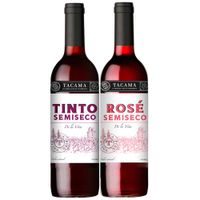 Vino Tinto TACAMA Semiseco + Rose Paquete 2un Botella 750ml