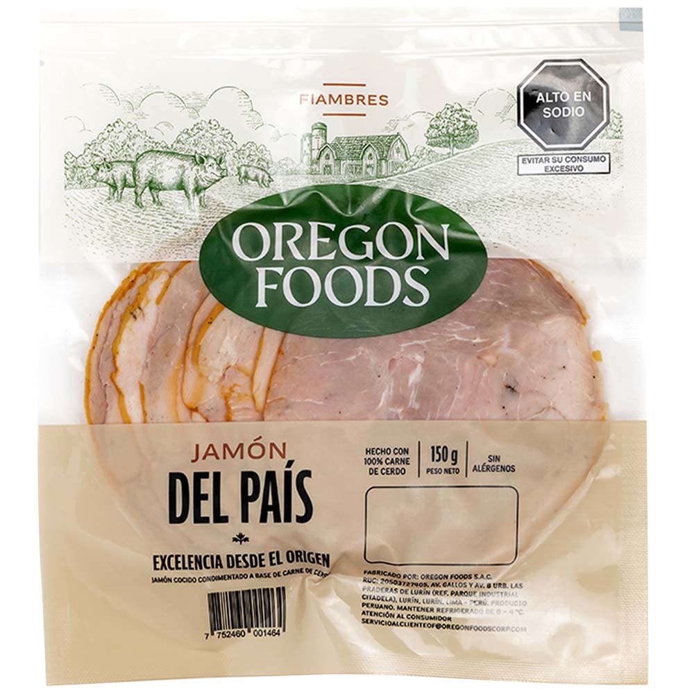 Jamón del País OREGON FOOD'S Paquete 150g