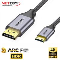 Cable Mini Hdmi a Hdmi 5 Metros NETCOM 2.0 4K 60 Hz ULTRA HD eARC
