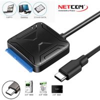 Adaptador Usb 3.1 tipo C a Sata III Disco Duro 2.5"" SSD HDD NETCOM