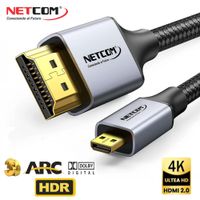 Cable Micro Hdmi a Hdmi 5 Metros NETCOM 2.0 4K 60 Hz ULTRA HD eARC