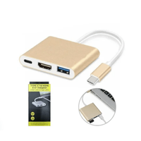 Convertidor Tipo C A Hmdi 4k Usb 3.0 tipo C 3 En 1 Multiport