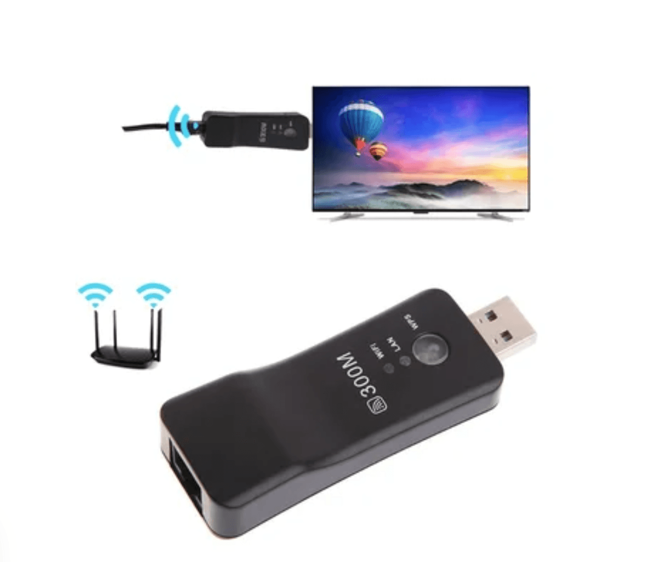 Repetidor Wifi Usb Para Smart Tv Pc Adaptador Receptor Internet