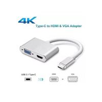 Convertidor Usb 3.1 Tipo C A Vga Y Hdmi Adaptador Mac Video