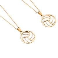 Set x 2 collares pelota de Voley dorado regalo mejores amigos o pareja San Valentín