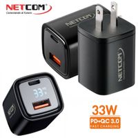 Cargador de Pared CARGA RAPIDA PD33W QC3.0 usb 3.0 tipo C NETCOM