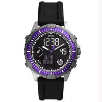 Reloj Fossil Hombre Garrett FS5882 Digital Analogico Luz de Fondo Correa de Silicona Negro