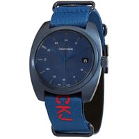 Reloj Calvin Klein Achieve K8W31XVN Suizo Fecha Acero Inoxidable Correa de Nailon Azul