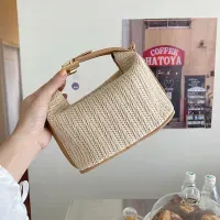 Bolso de Mano Florens de Paja Tejida para Uso Diario y Ocasiones Especiales
