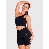 BRA PARA MUJER DEPORTIVO ONE SHOULDER CROP NEGRO BSOUL