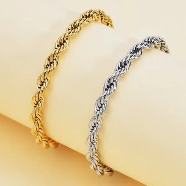 Pulsera Metálica de Eslabones Entrelazados