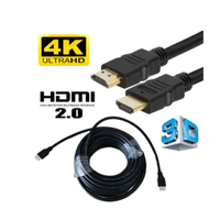 Cable Hdmi 2.0 4k Ultra Hd Alta Velocidad 3d 20 Metros 2160p Negro PVC