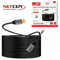 Cable Extensión USB 3.0 Activo Netcom Macho a Hembra 5 Metros