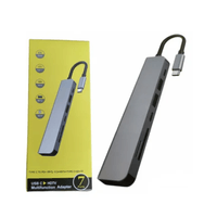 Adaptador Tipo C a Hmdi 4k 7 en 1 Usb 3.0 lector tarjetas Multipuerto