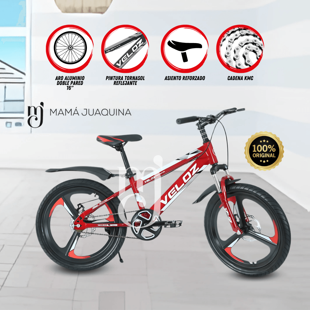 Bicicleta Para Niño Aro 16 «PALMEIRA ASPA II» Rojo