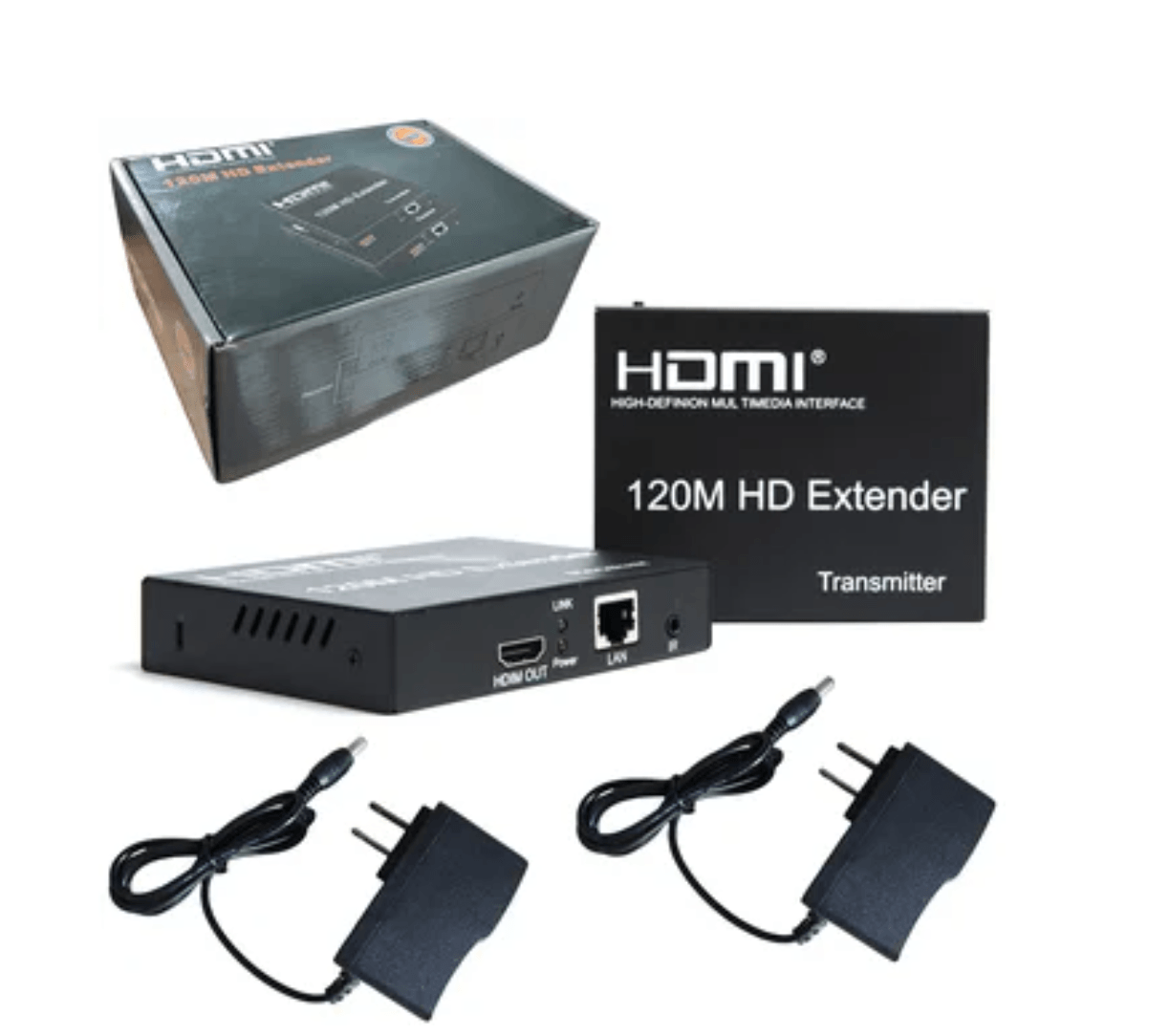 Extensión Extender Hdmi A Rj45 Utp Cat 5 6 Hasta 120 Metros TX RX 1080