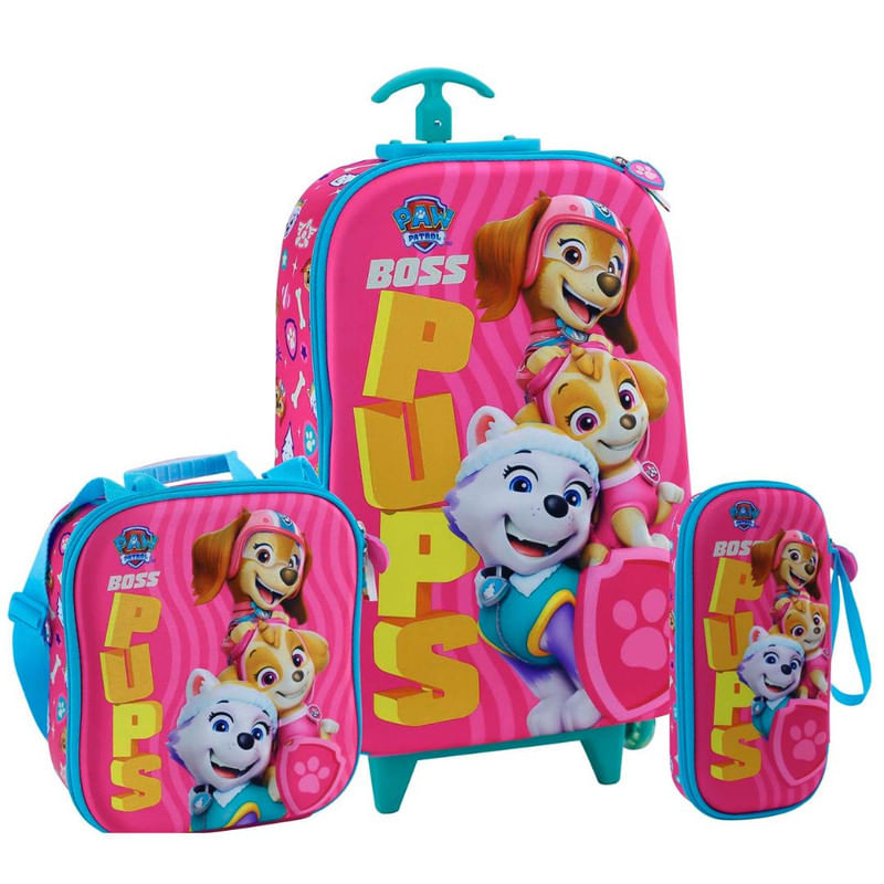 Set Scool Ranger Maleta Lonchera Cartuchera Paw Patrol Full 3D