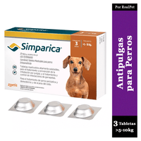 Antipulga Masticable Simparica Perros 5 - 10 kg 3 Tabletas