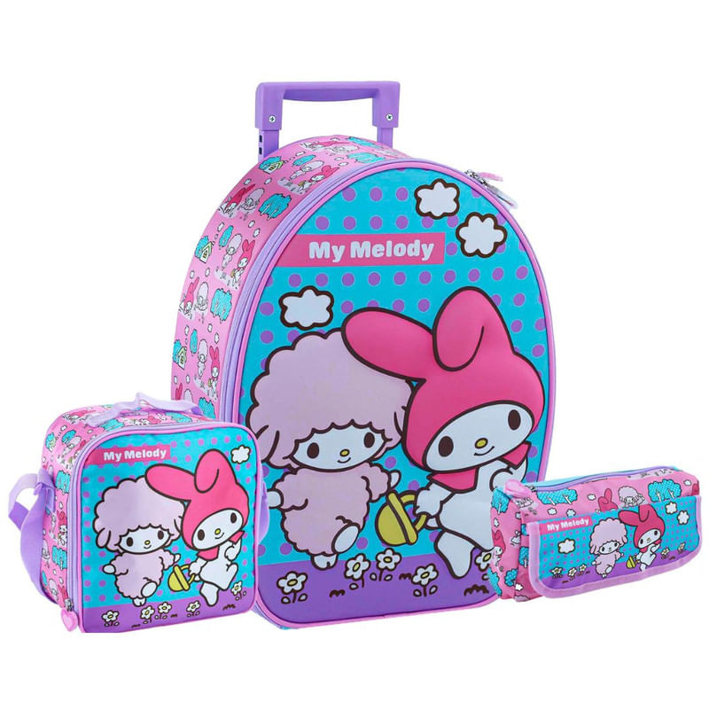 Set Scool Ranger Maleta Lonchera Cartuchera My Melody 3D