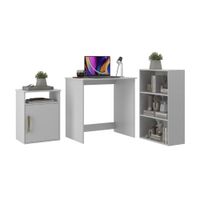 Escritorio + archivador + estante Blanco Moveis Sul