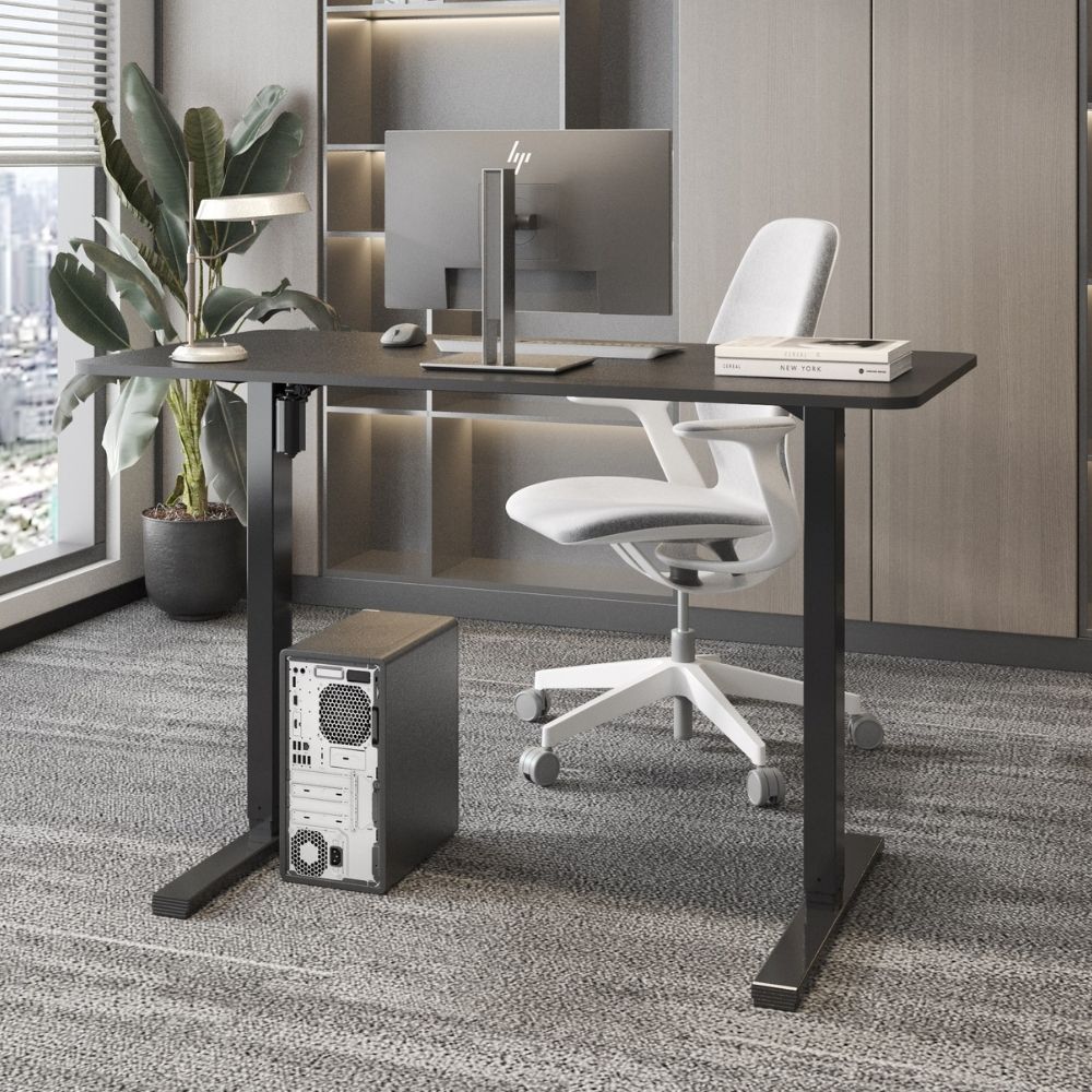 Escritorio Eléctrico Altura Ajustable Metal Negro 120cm Orange