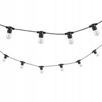 Guirnalda Led Orange Luna 12 Focos Luz Cálida 7m IP65 Negro