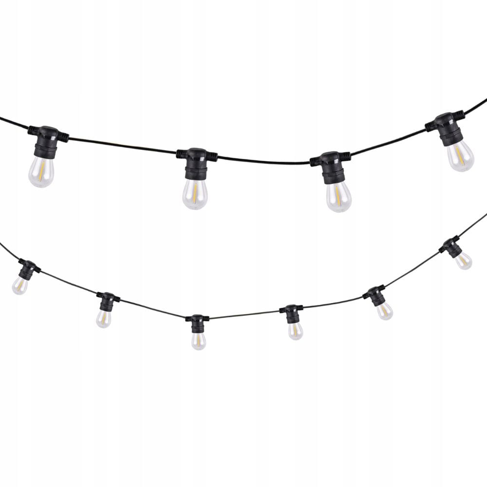 Guirnalda Led Orange Luna 12 Focos Luz Cálida 7m IP65 Negro