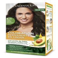 Placenta Life Coloración 6.11 Rubio Oscuro Ceniza Profundo Kit