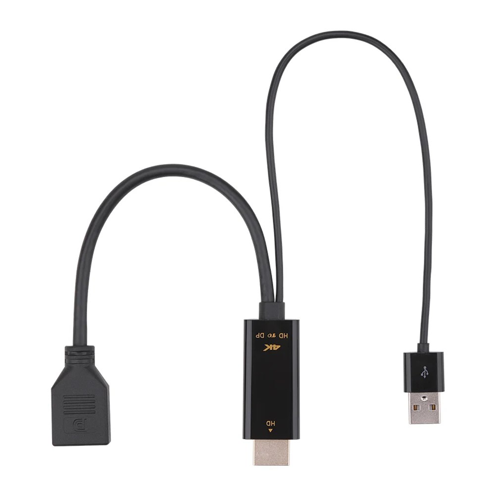 Adaptador Convertidor HDMI a Displayport 4k hdmi a dp negro
