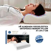 4 Almohadas Viscoelásticas Ortopédica Memory Pillow 47*29*7