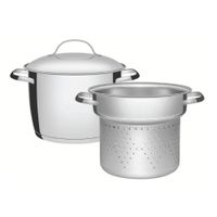 Juego cozi-pasta Allegra de acero inoxidable con fondo triple de 2 piezas Tramontina (JYA)