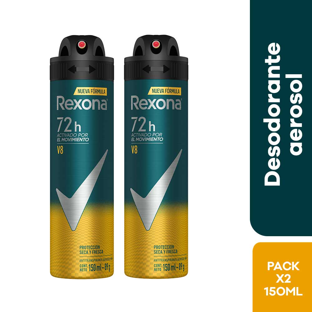 Pack Rexona Antitranspirante Spray Motion Sense V8 - Pack 2 UN