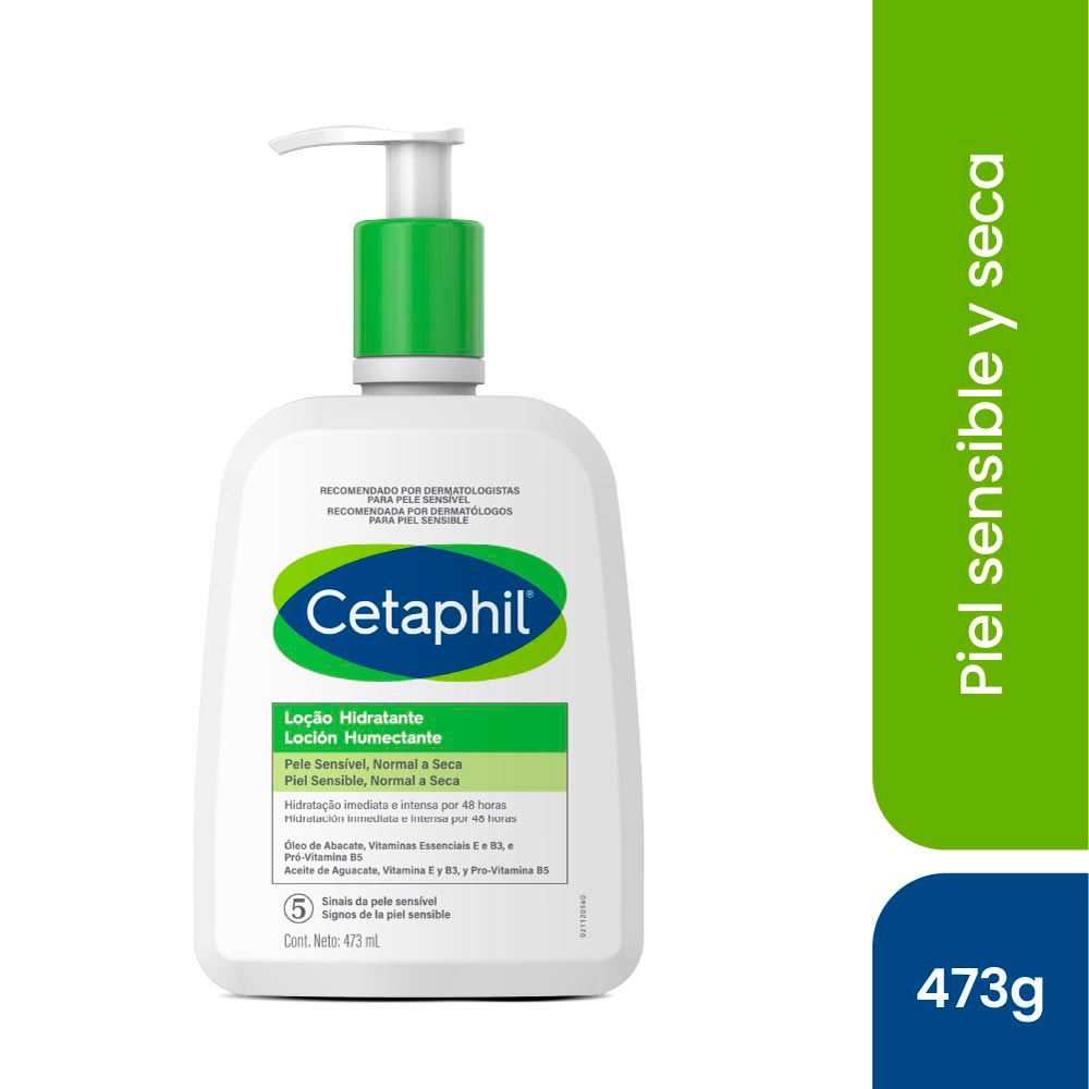 Emulsión Hidratante Cetaphil Piel Sensible y Seca - Frasco 473 ML
