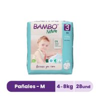 Pañales Bambo Nature Talla M - Bolsa 28 UN