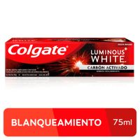 Crema Dental Colgate Luminous White Carbón Activado - Tubo 75 ML