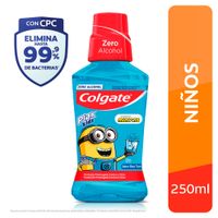 Enjuague Bucal Colgate Plax para Niños Diseño Minions - Frasco 250 ML