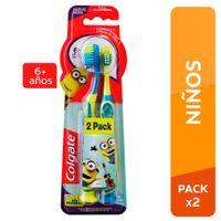 Cepillo Dental Colgate para Niños de 6 años a más Diseño Minions - Pack 2 UN