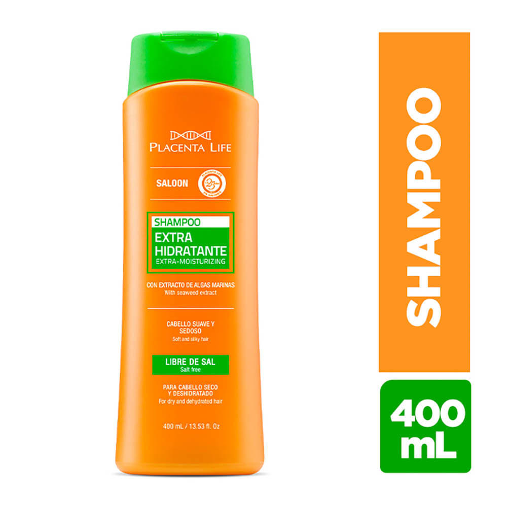 Shampoo Saloon Placenta Life Extra Hidratante - Frasco 400 ML