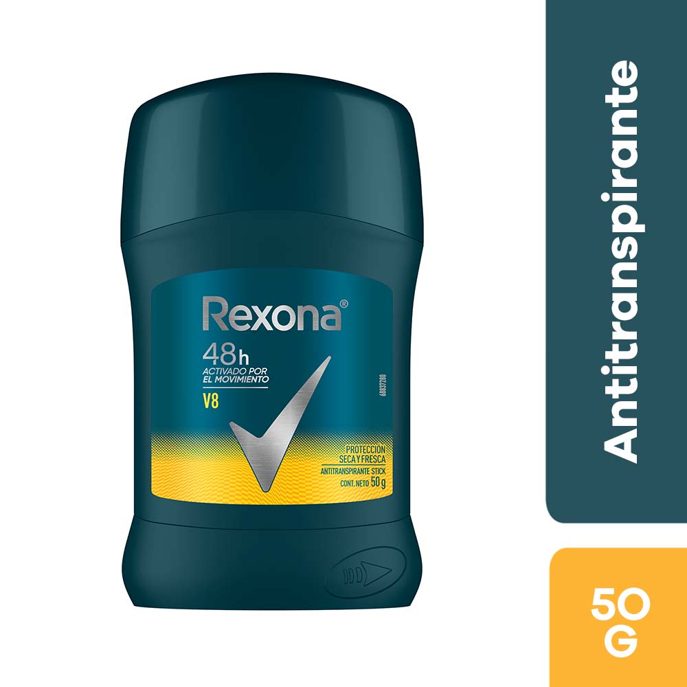 Antitranspirante Rexona Men Barra V8.Desodorante - Frasco 50 G