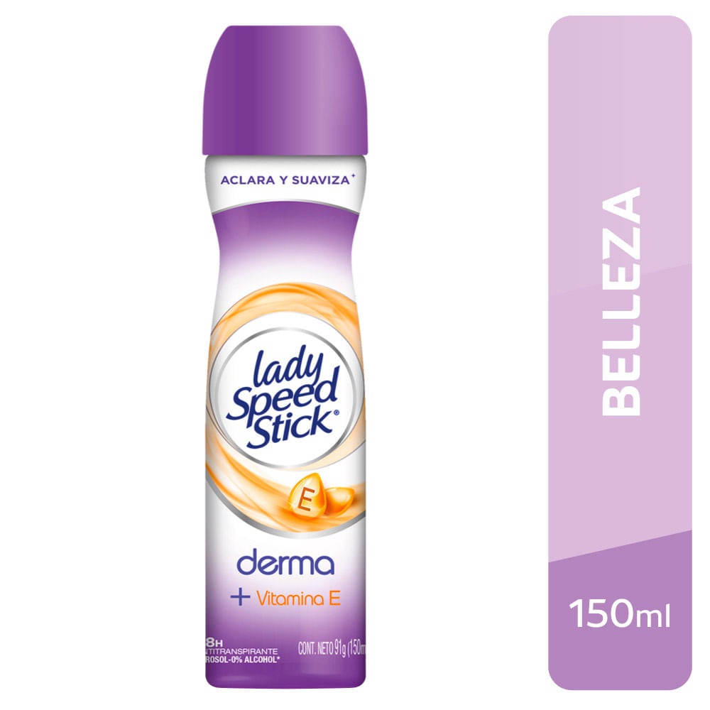 Desodorante Spray Lady Speed Stick Derma + Vitamina E - Frasco 150 ML