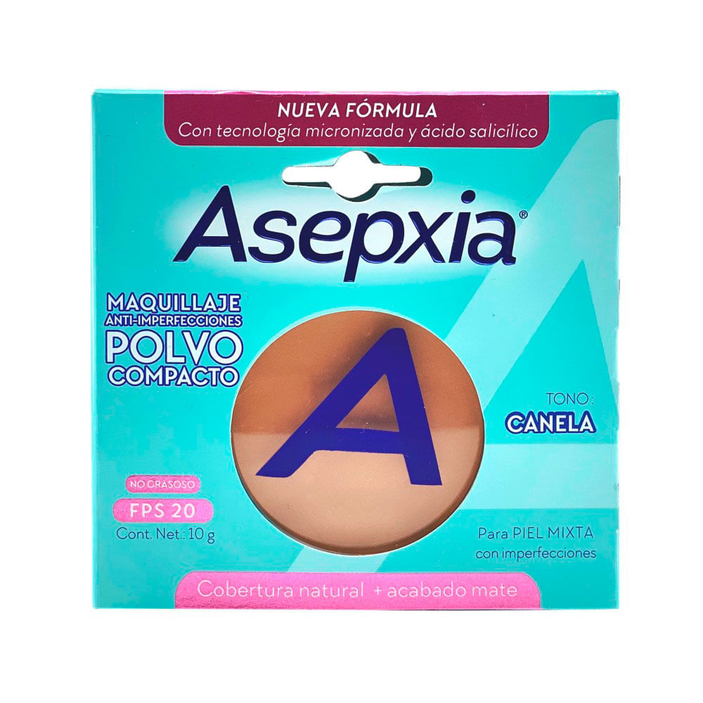 Maquillaje en Polvo Anti-Imperfecciones Asepxia Tono Canela - 10 G