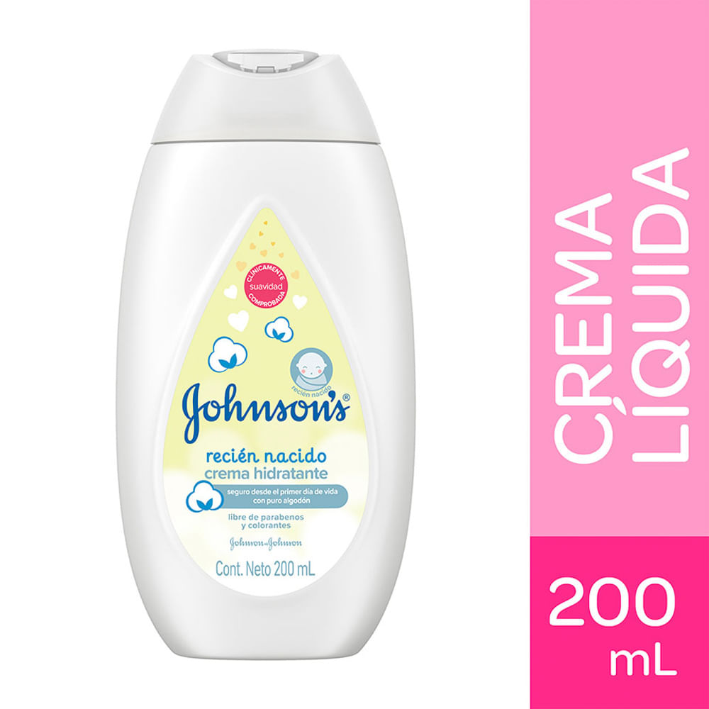 Crema Hidrantante Johnson's Baby Recién Nacido - Frasco 200 ML