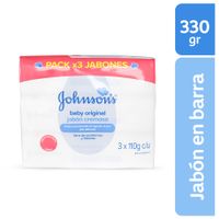 Jabón en Barra Johnson's Baby Original - Pack 3 UN