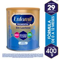 Fórmula Infantil Enfamil Premium Sin Lactosa - Lata 400 G