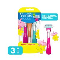 Máquina de Afeitar Gillette Venus Tropical - Blíster 3 UN
