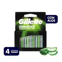 Cartuchos Para Afeitar Gillette Mach3 Sensitve - Blister 4 UN