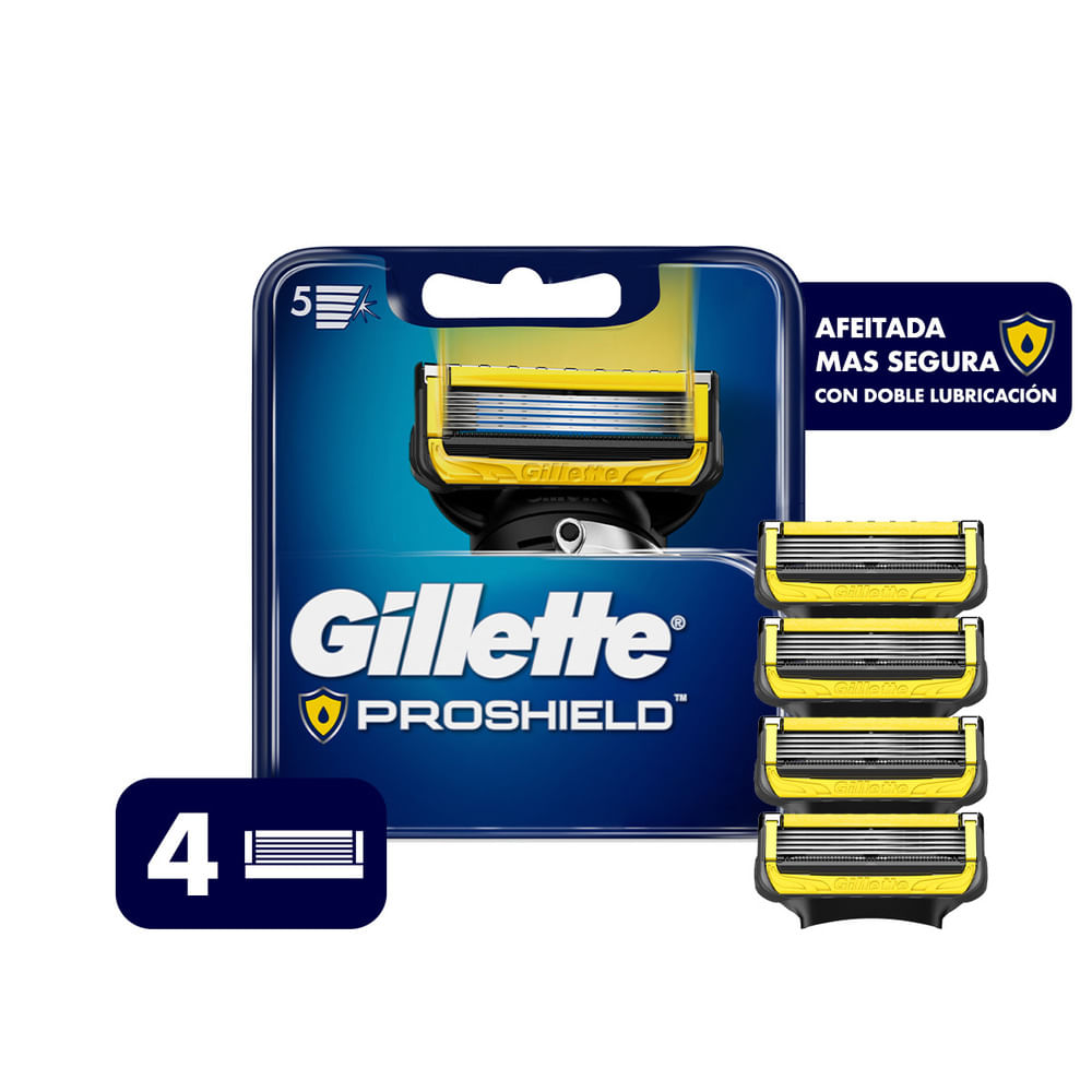 Cartuchos para Afeitar Gillette Fusion 5 Proshield - Blister 4 UN