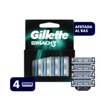 Cartuchos Para Afeitar Gillette Mach3 - Caja 4 UN