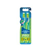 Cepillo Dental Multiple Accion Pro Color Anaranjado y Morado - Pack 2 UN